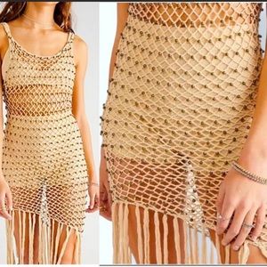 Flook the Label X Free People Beaded Coverup Fringe Dress